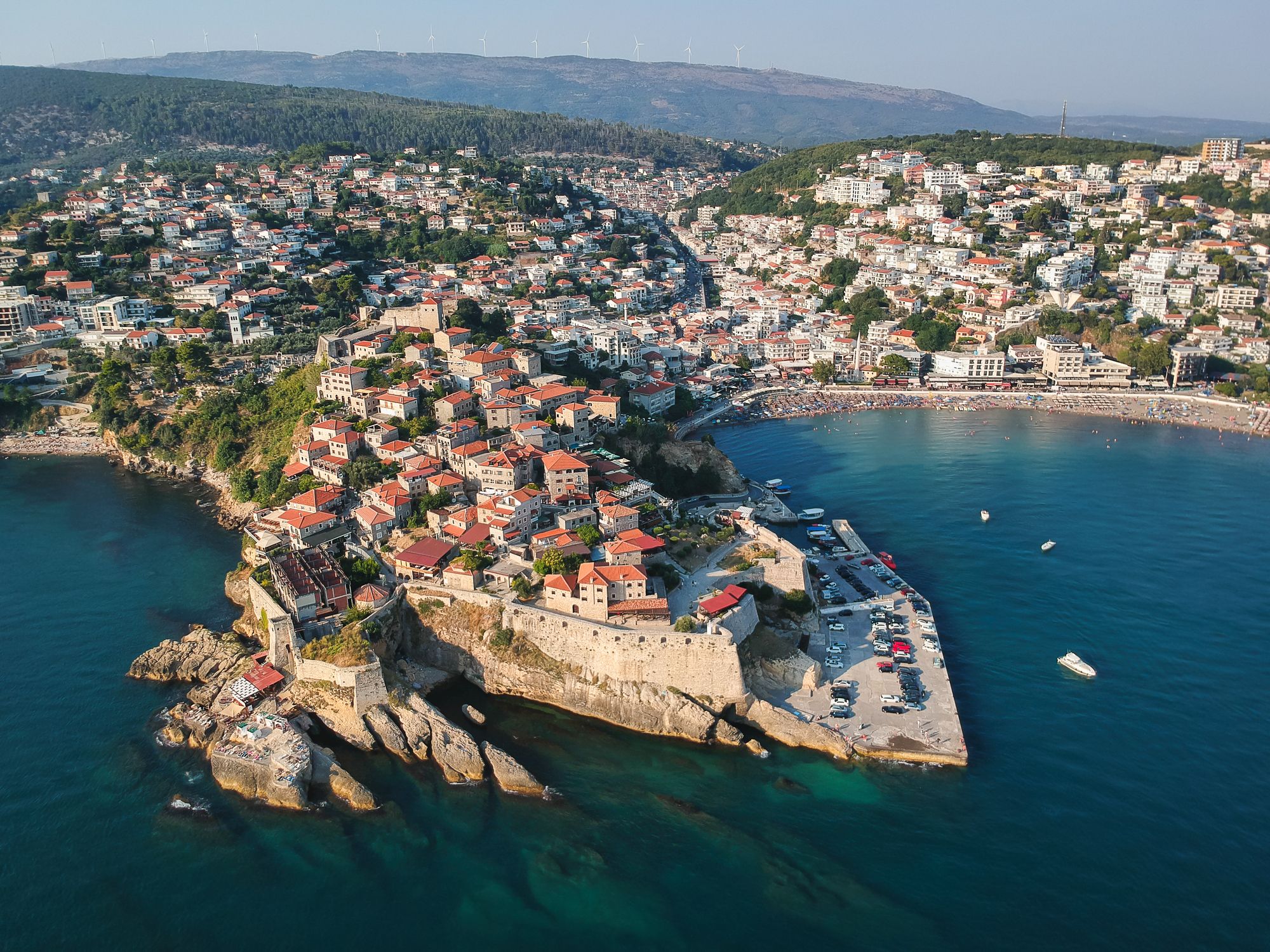 Stari grad Ulcinj aerial view